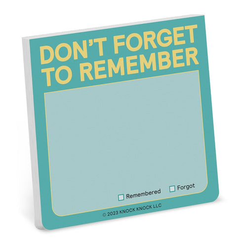 Knock Knock Don't Forget to Remember: Sticky Note Pad