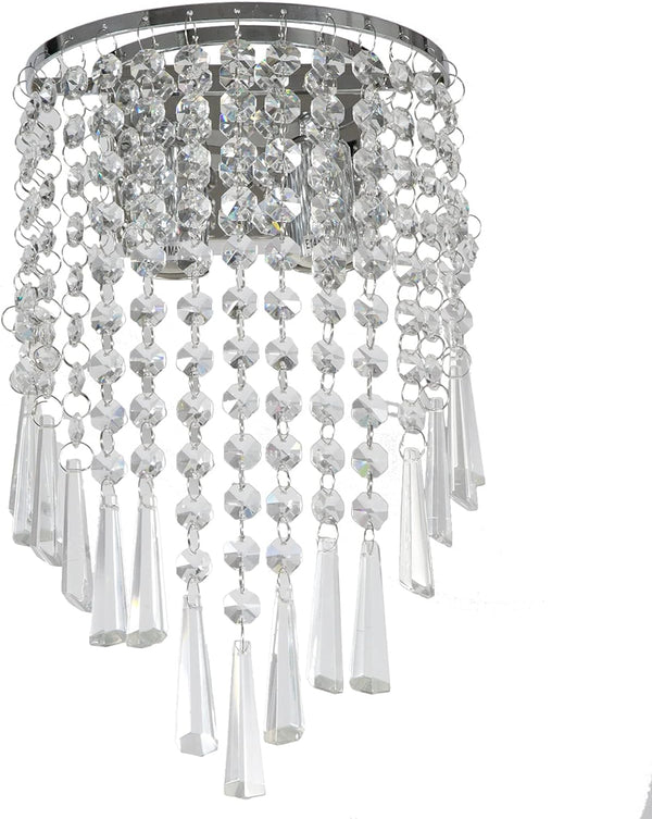 Gdrasuya10 Modern Crystal Wall Sconce Chrome Crystal Wall Lamp Crystal Wall Lighting