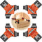 WETOLS Corner Clamp for Woodworking, 90 Degree Right Angle Clamp, 4Pcs Adjustable Spring Loaded