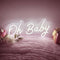 YALLOVE Oh Baby Neon Sign, 17.3 X 7.6inch, Cool White Neon Light,
