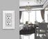 Bling Wall Plates for Electrical Outlets, 2023 Glitter Covers with Silver Rhinestones, Decorative Accessories (2 Pack)