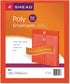 Poly Envelope Smead, 1-1/4" Expansion, String-Tie Closure, Top Load, Letter Size, Red, 5 per Pack (89547)
