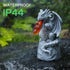 WENYLE Solar Garden Outdoor Statues Flame Dragon with Solar Lights, Lawn Decor Cool Drake Figurine for Patio Balcony
