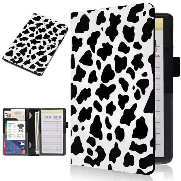 BPQOJB Server Books for Waitress Leather Waitress Book Server with Zipper Money Pocket
