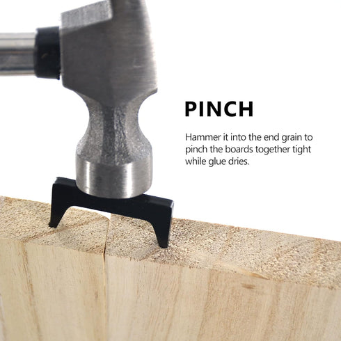 10PCS Pinch Dogs Woodworking, 1.5inch Wood Clamps for Glued Panel Table Stool Top Assembly