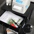 ETELI 3 Tier Printer Stand Table for Home Office, Small Multi-Functional Desk Shelf with Storage Drawer
