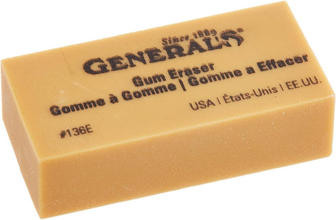 General Pencil 136EBP Artist Gum Eraser - 2 Pack for Precise Art Corrections