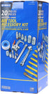 WYNNsky 1/4 Inch NPT Air Tool Kit, 20 Pieces with 1/4 Inch x 25Ft Coil Nylon Hose/Tire Gauge
