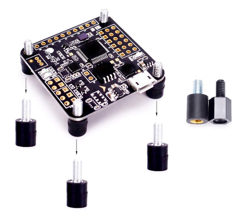 M3 Flight Controller Anti-Vibration Standoffs with Rubber Washer Rings for Naze32 CC3D F3 F4 (12 Sets)