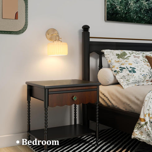 6.69" 4.72" Lights,1 Pack Shenmoyl Striped Lamp Shades Replacement, Dia. * H White Glass Sconce Shade Heavy and Thick
