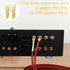 Monosaudio Speaker Spade Plug Connectors, 8pcs Pure Copper 45 Degree Screw Locking Y Spade Plug with Heat Shrink Tubes