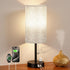 17.4Inches Grey Bedside Lamp for Bedroom Nightstand - Tall Table Lamp with