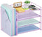 Marbrasse Desk Organizer and Accessories, 4-Tier Paper Letter Tray Organizer with File Holder for School Home Office