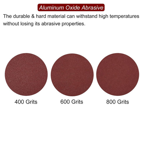 60pcs Triangular Hook & Loop Sandpapers, 400/600/800 Grits Aluminum Oxide Sanding Pads Set