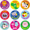Sweetzer & Orange Teacher Reward Stickers, 1008 in 9 Designs, 1-Inch Motivational Stickers for Kids and Classroom