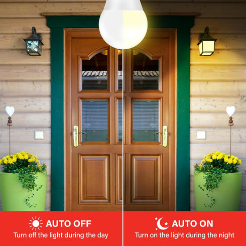 Sengled Bulbs 3000K A19 Bulb, 75 1200LM, Bulb 4 Pack Dusk to Dawn Light Outdoor, Soft White, LED Sensor Light Watt