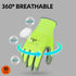Vgo... 10-Pairs Safety Work Gloves - Gardening Gloves, Polyurethane Coated, Latex Free (Size L, Yellow, PU2103)