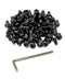 iexcell 100 Pcs M5 x 8mm Thread Pitch 0.8 mm Alloy Steel Hex Socket Button Head Cap Screws Kit, Black Oxide