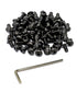 iexcell 100 Pcs M5 x 8mm Thread Pitch 0.8 mm Alloy Steel Hex Socket Button Head Cap Screws Kit, Black Oxide