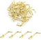 MroMax 1-1/4" Gold Screw in Hooks, 30Pcs L Shape Carbon Steel Right Angle Hooks