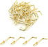 MroMax 1-1/4" Gold Screw in Hooks, 30Pcs L Shape Carbon Steel Right Angle Hooks