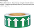 PATIKIL Arrow Tape Vinyl Stickers, White on Green Color, 50mm/1" for Pipe Markers, 1 Roll