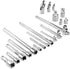 Acxetx 19 Piece Socket Extension Set, 1/4", 3/8" and 1/2" Drive Extension Bar,