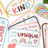 Boho Affirmation Station Bulletin Board, Pastel Amazing Things Happen Here Mental Health Posters for Classroom