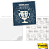 World's Greatest Dad Sticky Note Cube, 2.75" Memo Block, Printed on 4 Sides, Father's Day Blue Modern Design