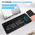 Varhomax Black Glass Desk Whiteboard with Wireless Charger, Desktop Dry Erase Board, Memo Notepad for Home Office