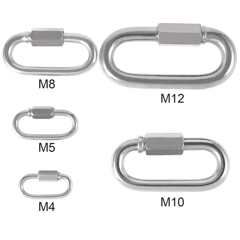 20 Pack M5 3/16 Inch Quick Link - Stainless Steel Threaded Chain Connector for Heavy Duty DIY Accessories