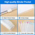 KTRIO 16PCS A6 Binder Pockets, Clear Zipper Pouch Folders, 6 Holes Cash Envelopes for Budgeting, Waterproof PVC Bags