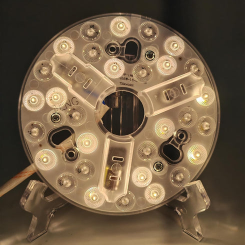 Generic 5.3 inch 15W, 3-Color Dimmable, 3000K 4200K 6500K, 95-265V, LED Retrofit Light Kit, Round Ceiling Fan Light