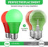 Red Light Bulb and Green Light Bulbs, 9W (6W Equivalent), E26 Base for Halloween Christmas Party Decor