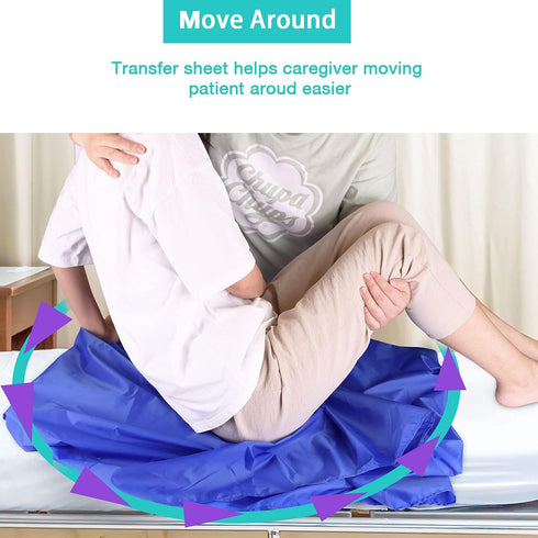 Lightweight Tear-Resistant Slide Sheet for Patient Care - Machine Washable & Sleek Surface