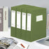 HUA JIE 2 Pack A4 Storage File Boxes, 65mm Spine Document Storage Box with Metal Clip for Office School, Green