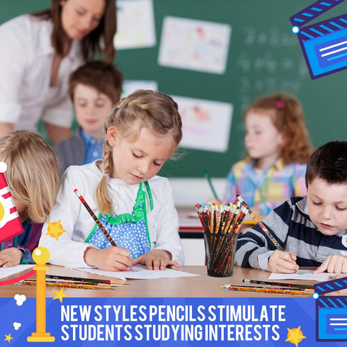 Sherr 36 Pcs Back to School Pencils, Holiday Pencils Bulk for Kids, First Day School Pencils