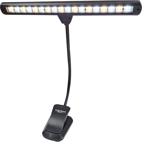 Extra Wide Clip-On Music Stand Orchestra Light- 18 LED Rechargeable USB Piano,