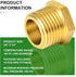 TAISHER 5PCS Brass Reducer Hex Bushing, 3/8" NPT Male x 1/4" NPT Female Adapter