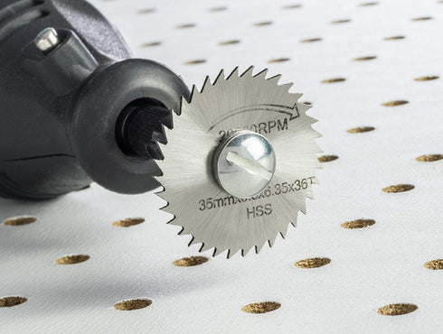 14Pcs Circular Saw Disc Set, HSS Saw Discs Wheel Cutting Blades with 1/4" Shank Mandrel for Dremel Tools