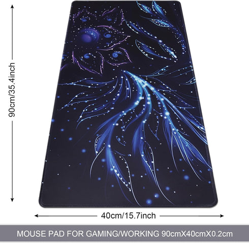 XXL Gaming Mouse Pad 35.4x15.7, Professional Large Mouse Pad & Computer Game Mouse Mat - 90x40 Flowershape