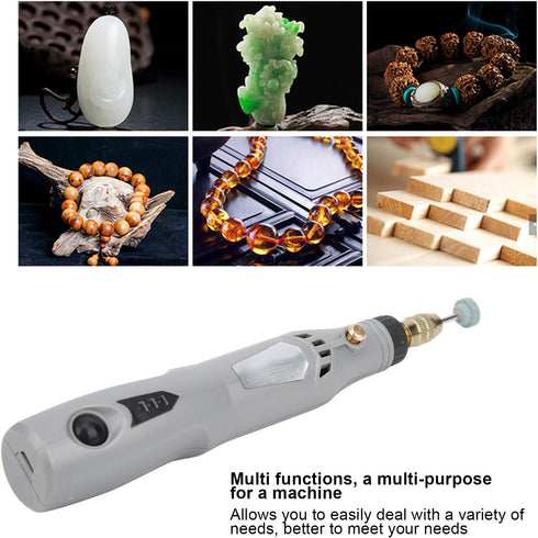 Cordless Rotary Tool Kit, Electric Mini Grinder Drill Set with 3 Gear RPM, 0.5-3.5mm Clamping Range, Multi-Purpose