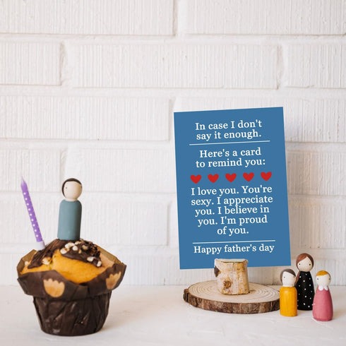 CTVSPC Sweet Fathers Day Card for Husband Boyfriend Fiance, Happy Father's Day Cards&Gifts from Wife Girlfriend