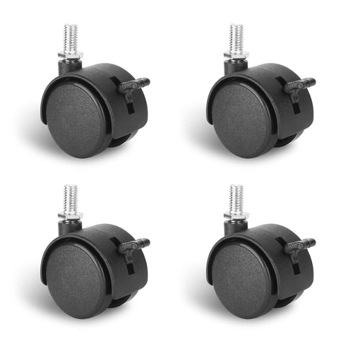 Dalyndar 4 Pack 1.5 Inch Swivel Stem Caster Wheels Replacement Casters 1.5'' Furniture