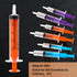 40 Pcs 10ml Syringes with Caps for Industry Lab Pet Feeding, Orange