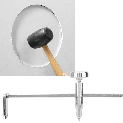 Dry Wall Circle Cutter: Stainless Steel Adjustable Pivot Point Tool for Cutting Round Holes in Dry Wall