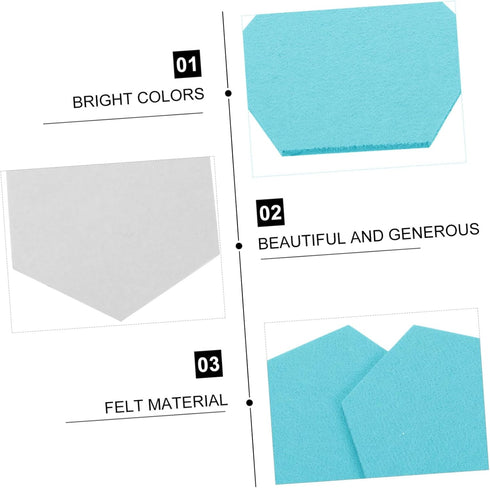 STOBOK 12 Pcs Felt Backdrop Wall Sticker with Self-adhesive Cork Board Tiles for Small Bulletin Board Decor