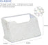 KEYPOWER Business Card Holder Stand for Office - Professional Display with White Crystal Accessories (White)