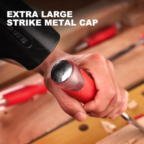 HAUTMEC 3/4" High Impact Wood Chisel, Ergonomic Handle, Beveled Edge Blade, Drop-Forged CRV Steel, HT0361