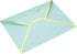 PATIKIL 10 Pack V Flap Envelopes, 7 x 5'' Sky Blue Luxury Style Gold Border for Invitations and Weddings